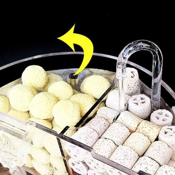 Hộp lọc acrylic cho bể cá tròn