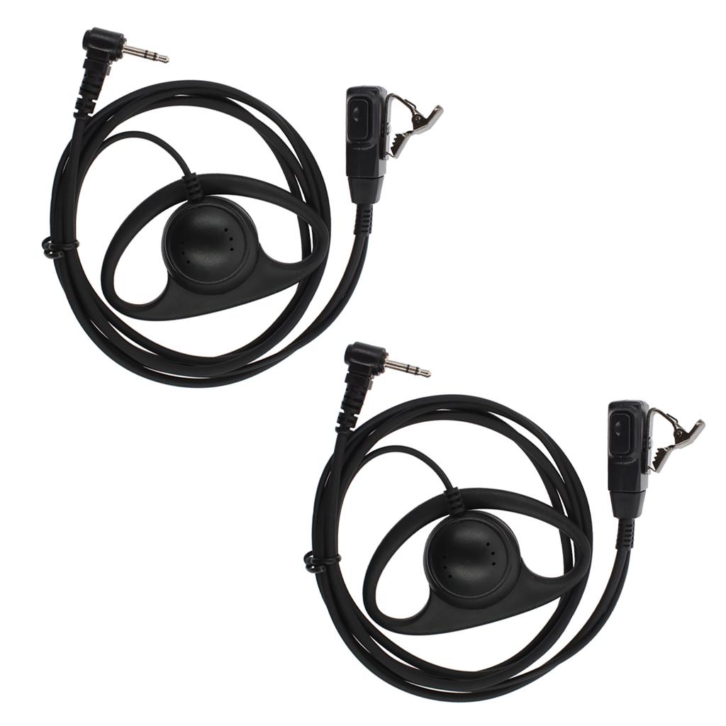 D Shape Earpiece Headset PTT For  COBRA Two Way Radio Walkie Talkie