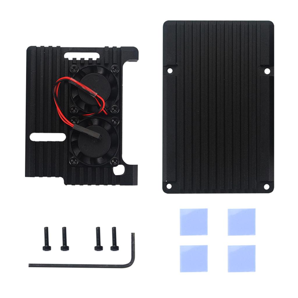 Dual Fan  Fan with Enclosure Case for  Pi 3B+/3B/2B+/2B