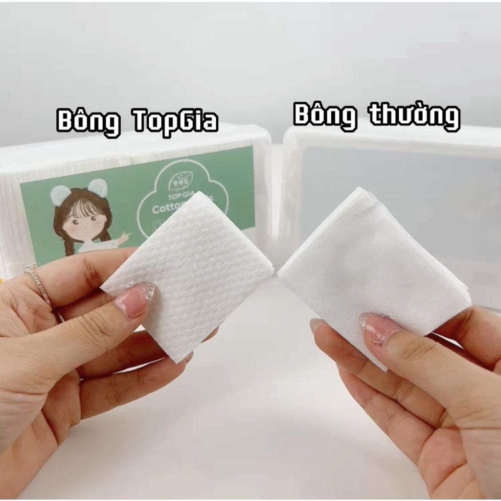 Bông tẩy trang Top Gia 600 miếng mỏng an toàn tiện lợi cho da