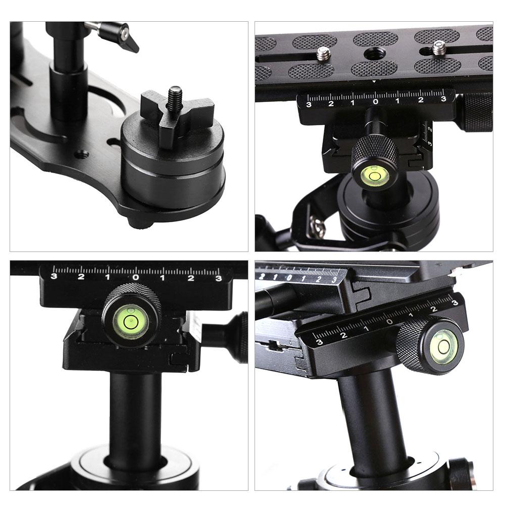 Bộ ổn định cầm tay bằng hợp kim nhôm 15,7 inch / 40cm với 1/4 3/8 inch vít nhanh với mức độ bong bóng
