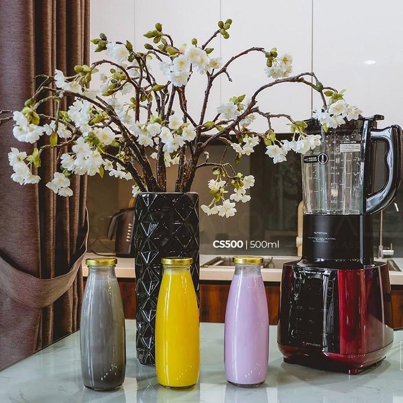 Chai thuỷ tinh nắp kim loại đựng mật ong, sữa, nước ép 500ml