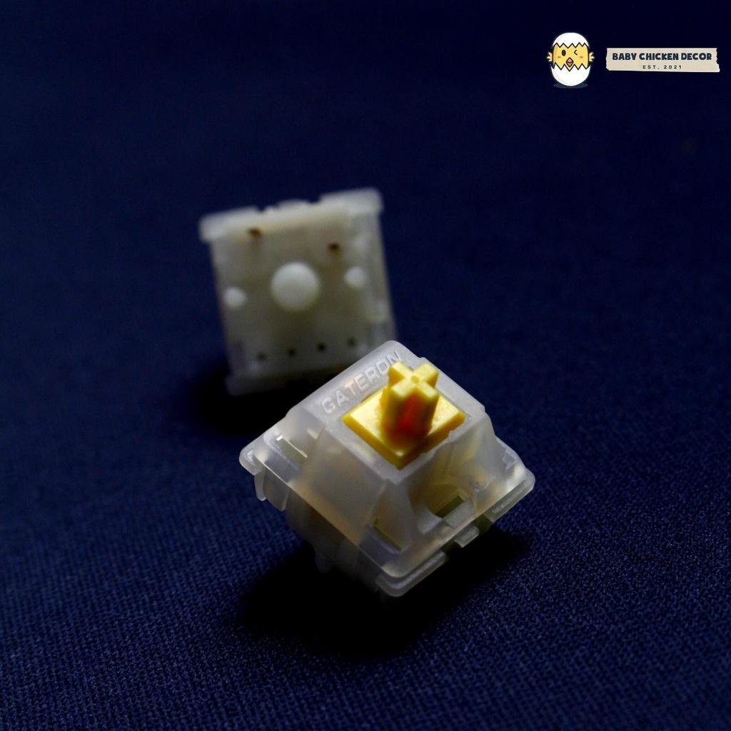 Switch bàn phím cơ Gateron Milky Yellow Pro (5 pin or 5 chân) - Hàng Chính Hãng