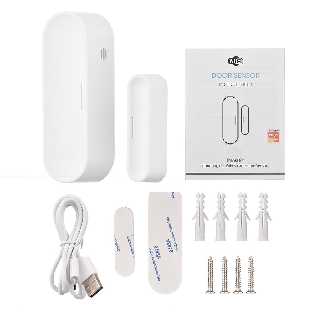 Smart WiFi Door Window Sensor Home Security Sensor with Notification Phone APP Remote Control for Alexa Google Assistant