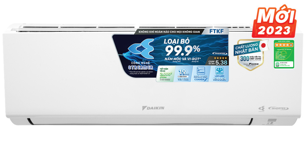 Máy lạnh Daikin inverter 1.0Hp FTKF25XVMV model 2023 - Hàng chính hãng
