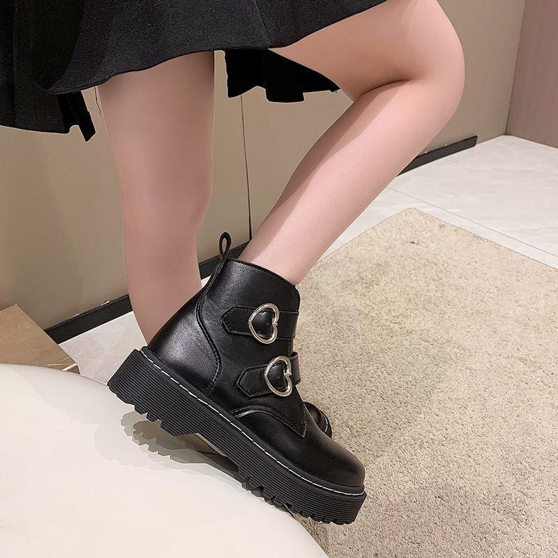 Giày Bốt Martin Cổ Thấp Mẫu Mới 2022 Phong Cách Anh Quốc Thời Trang Thu Đông Cho Nữ