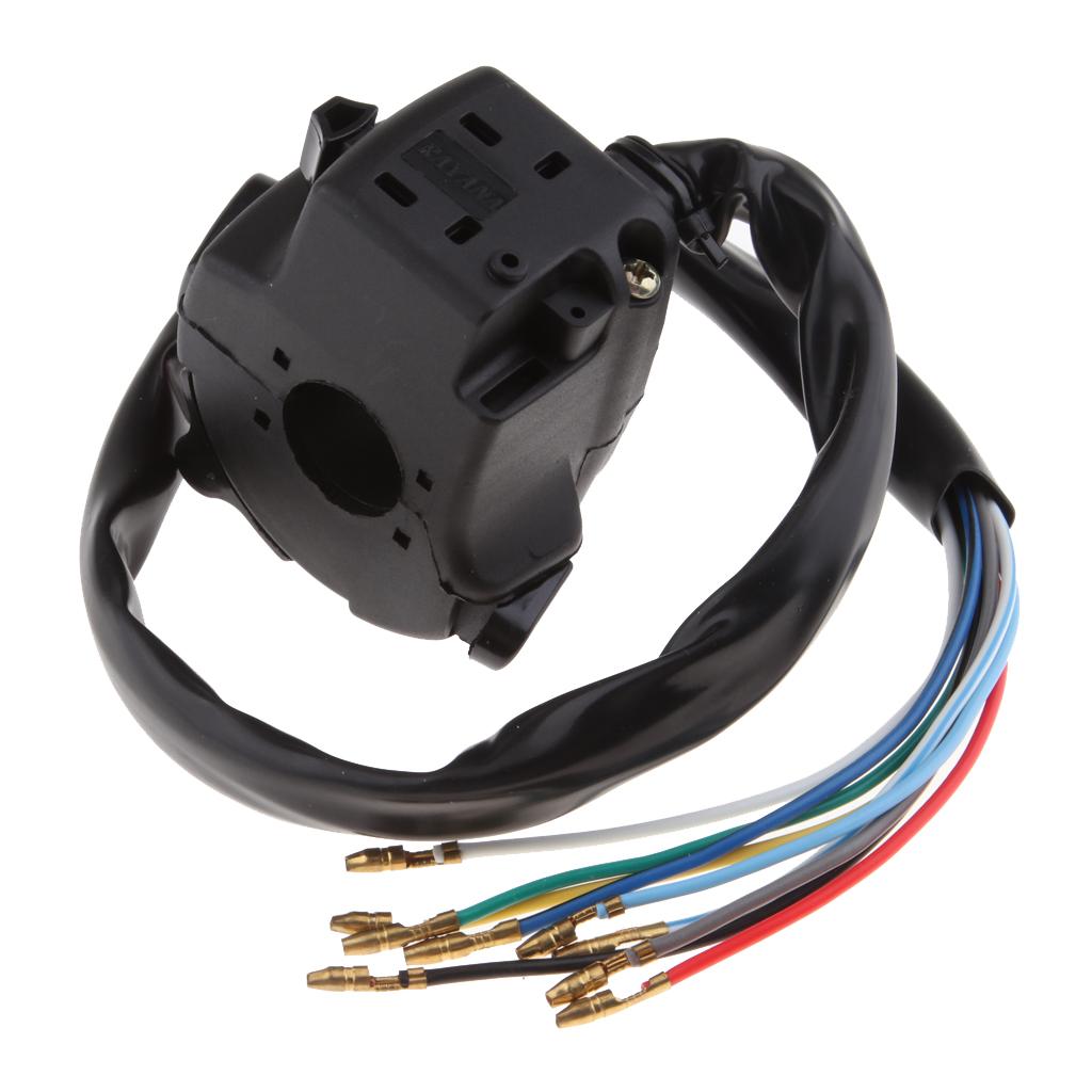 Motorcycle 7/8" 22mm LH Handlebar Light Switch ON OFF Button for Honda Bike