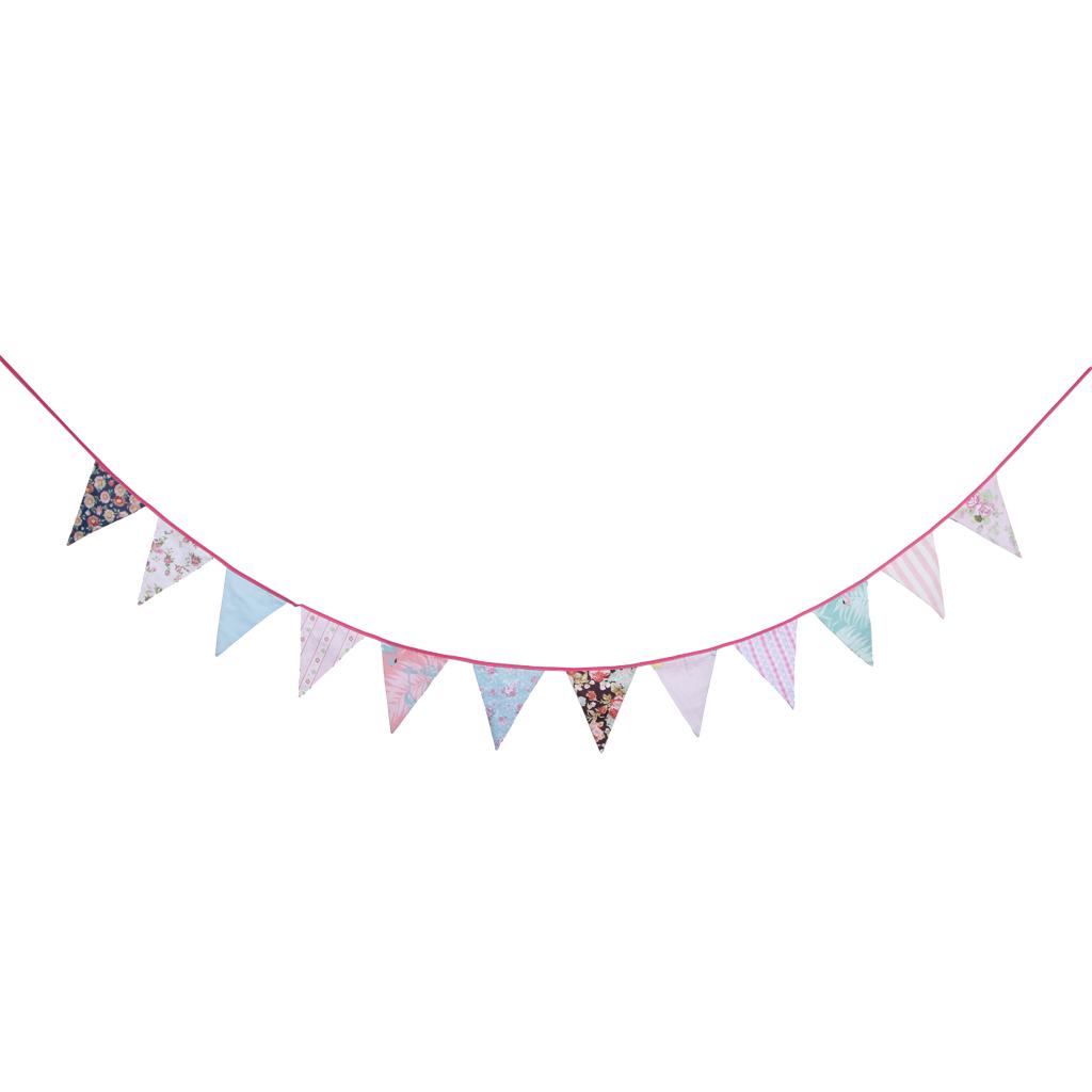 Fabric Bunting Banner Pennant Garland Wedding Festival Hanging Decor Style 1