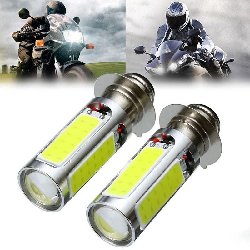 Phong Cách Mới Nhất Đèn Led Xe Máy Sửa Đổi Đèn Pha Móng Đơn H6 PX15D COB 5 Bên 25W Đèn Hậu BA20D