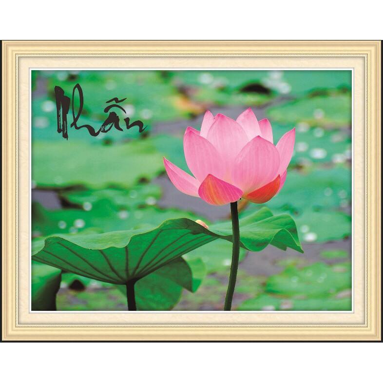 Tranh đính đá chữ Nhẫn