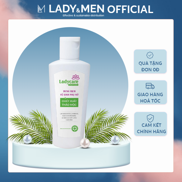 Gel vệ sinh phụ nữ Ladycare 100ml chiết xuất thảo mộc hỗ trợ dưỡng ẩm, làm sạch, mùi thơm dễ chịu - Lady & Men Viet Nam