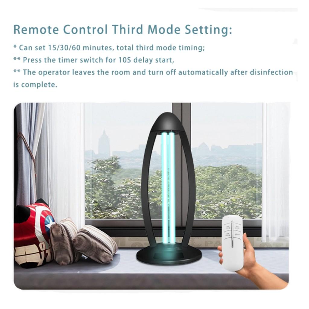 Đèn Khử Trùng UV 38w 40m2 Ultraviolet Tube kèm Remote