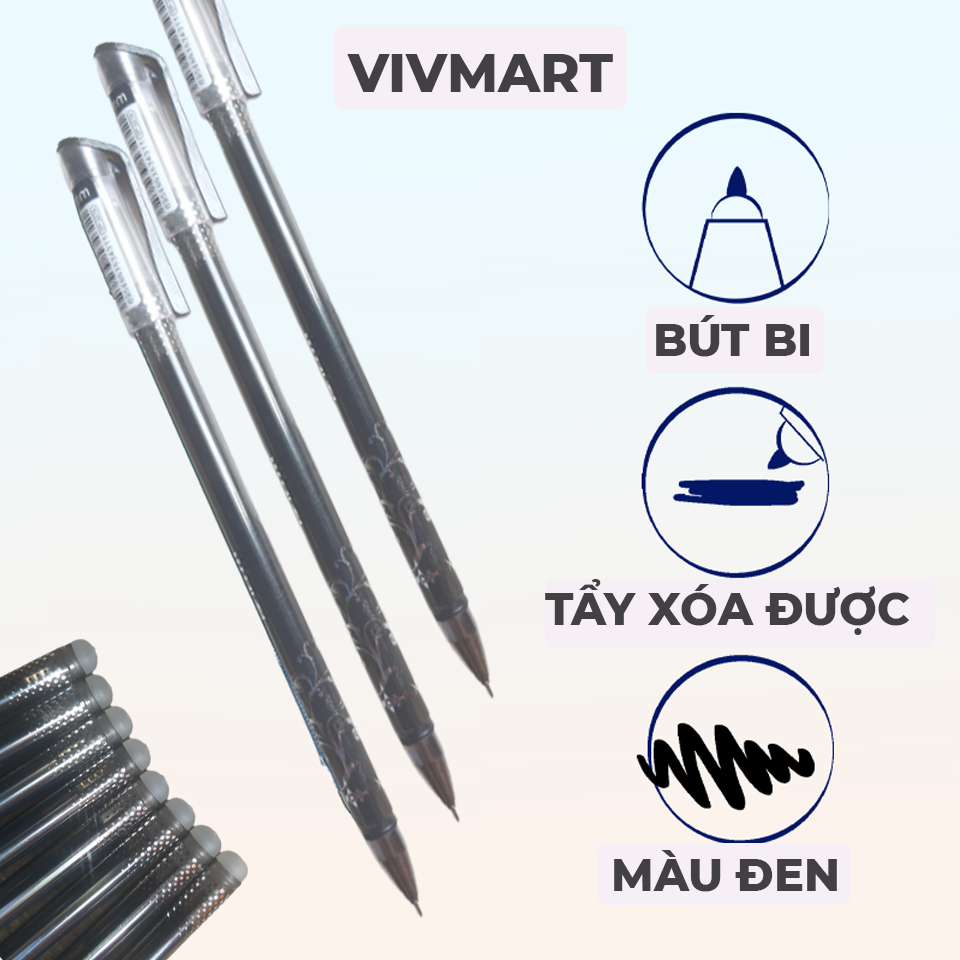 BÚT BI THẦN KỲ VIẾT XONG TẨY XÓA ĐƯỢC - BÚT MÀU ĐEN