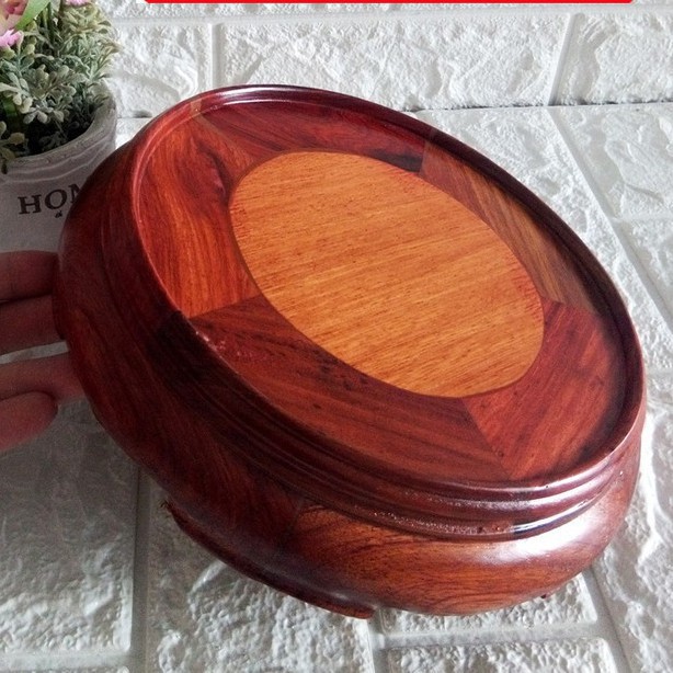 Đôn tròn-kỷ váy gỗ hương mặt 30 cao 18 cm