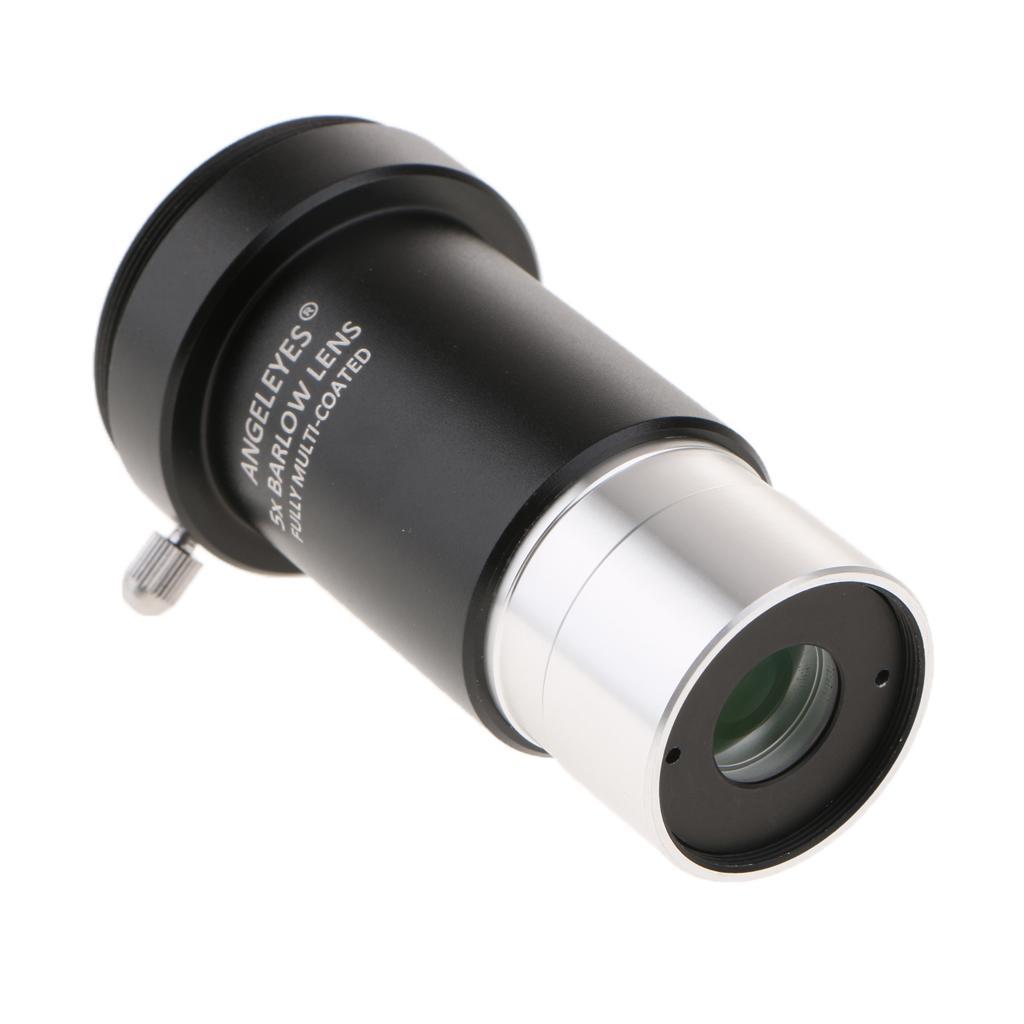 1.25 inch 5X 3X Barlow Lens Eyepiece Set Multi-coated Broadband Film with M42 Thread for Standard Telescope Astronomy Photography Accessory