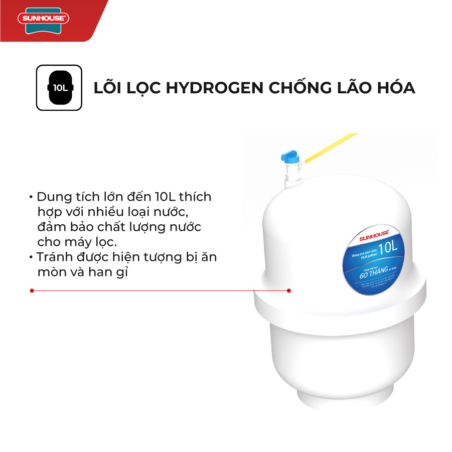 Máy Lọc Nước R.O 8 Lõi Sunhouse SHA8818K - Hàng Chính Hãng