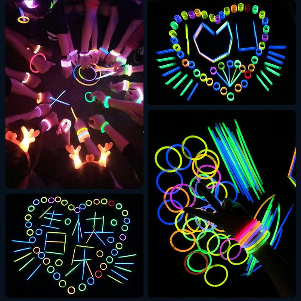 Hộp 100 Que phản quang lightstick phát sáng trong đêm tối, quẩy EDM, làm vòng đeo tay, nhảy hiphop, tiệc party, an toàn