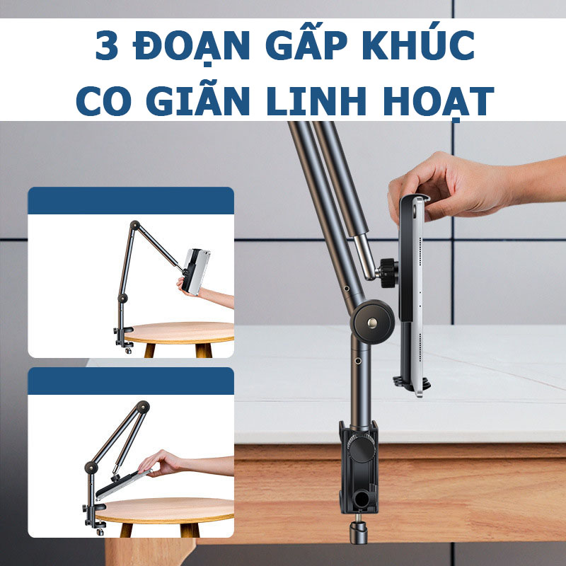 Giá Đỡ Điện Thoại, Máy Tính Bảng Kẹp Cạnh Bàn; Giường Ngủ, Tủ, Bàn Học Làm Việc; Kẹp Giá Đở Thông Minh - hàng nhập khẩu