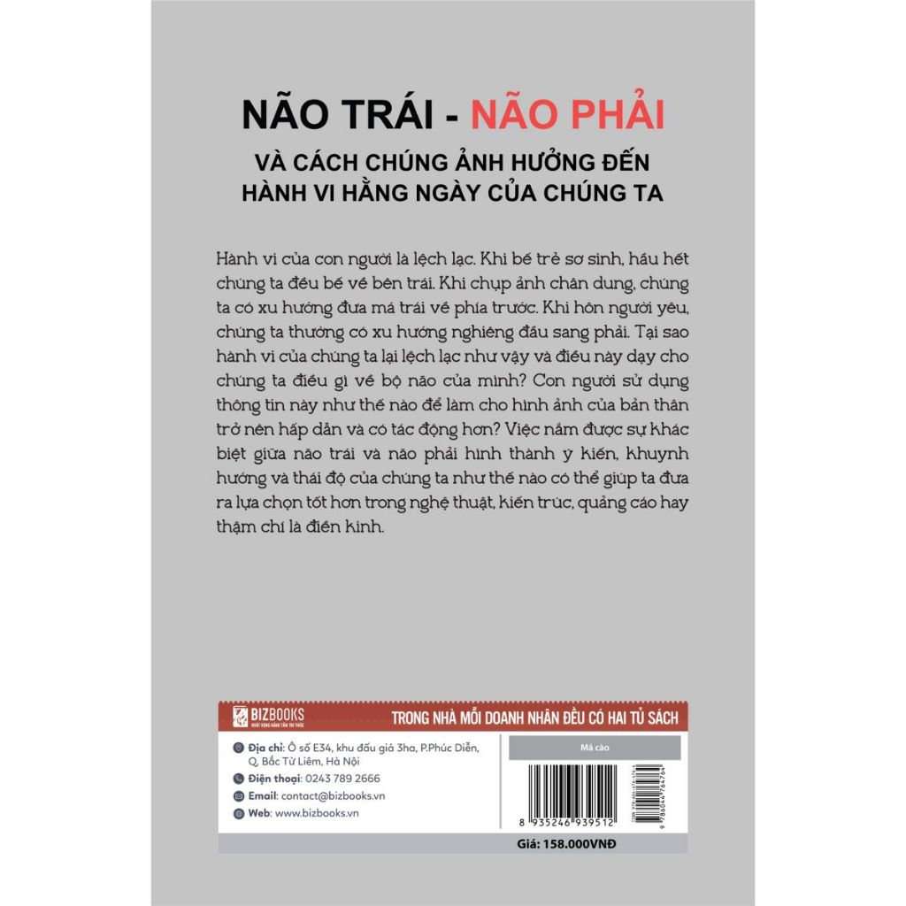 Sách - Não Trái Não Phải Và Cách Chúng Ảnh Hưởng Đến Hành Vi Hàng Ngày Của Chúng Ta (MC)