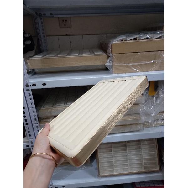 Khay Đựng Nhẫn Cao Cấp Viền Inox Siêu Sang, Loại 1