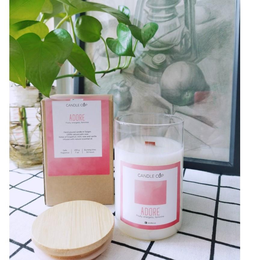 Nến Thơm Candle Cup 100% Từ thiên nhiên - không khói