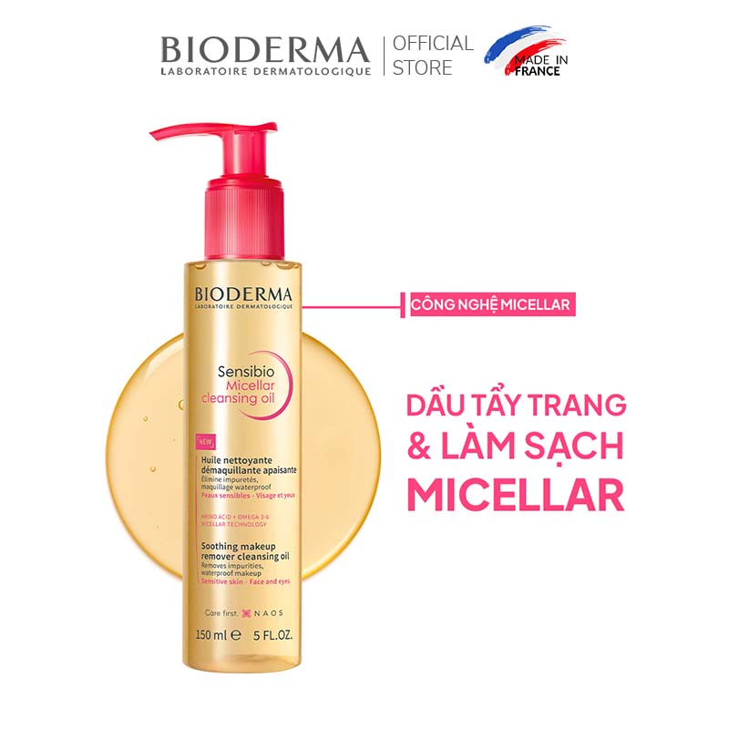 Dầu tẩy trang &amp; làm sạch Bioderma Sensibio Micellar cleansing oil - 150ml