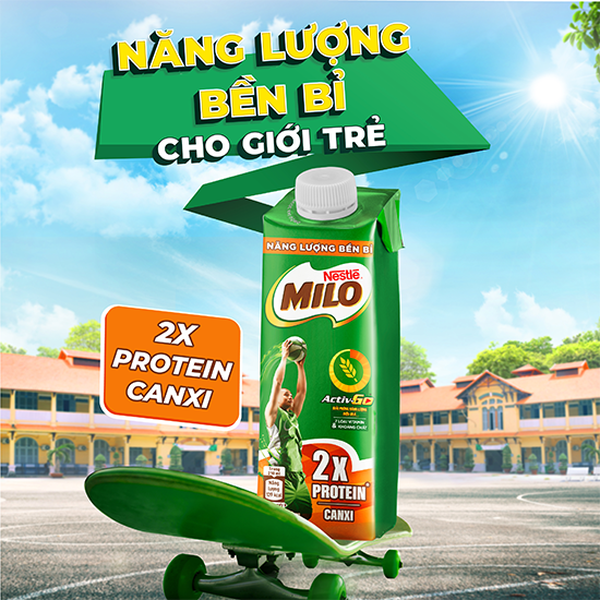 Sữa Lúa Mạch Nestlé MILO Teen Protein Canxi