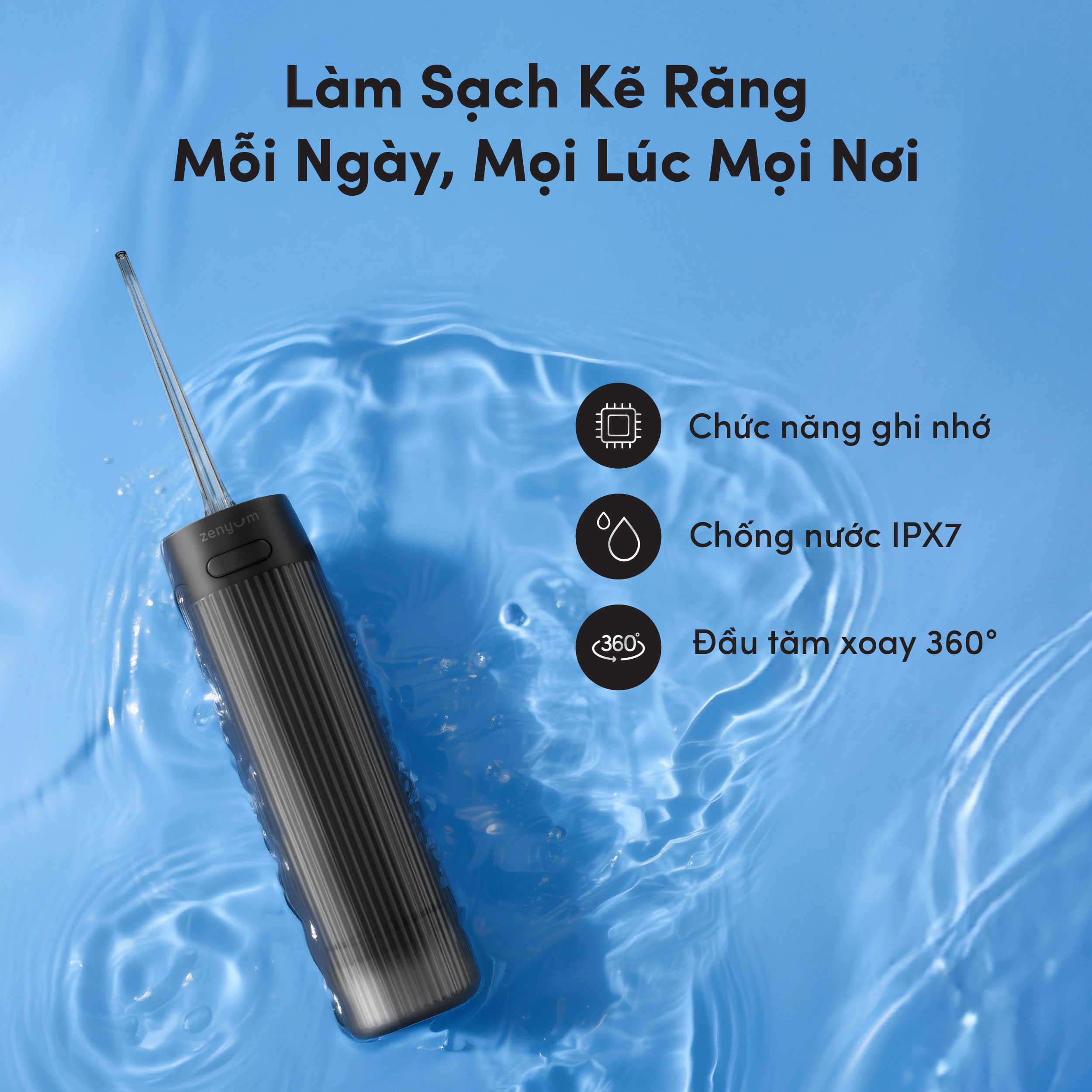 [MỚI] Máy Tăm Nước Zenyum Waterflosser Go