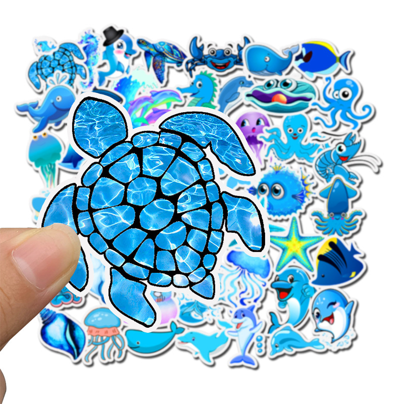 Bộ 49 miếng Sticker hình dán Blue Ocean