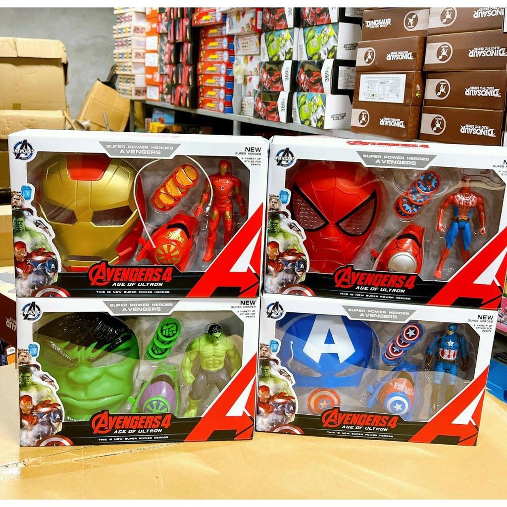 Đồ Chơi Mặt Nạ Siêu Anh Hùng Avenger Và Phụ Kiện Cao Cấp Dành Cho Bé gồm Siêu Nhân Nhện, Người Sắt, Đội Trưởng Mỹ