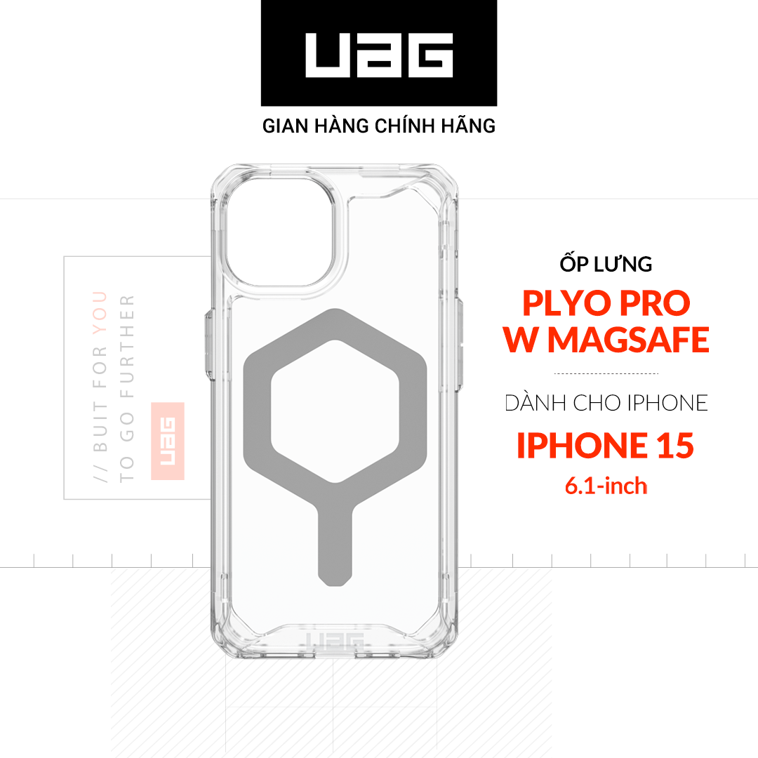 Ốp Lưng Chống Sốc UAG Plyo Pro Hỗ Trợ Sạc Magsafe Cho iPhone 15 [6.1 INCH] Hàng chính hãng