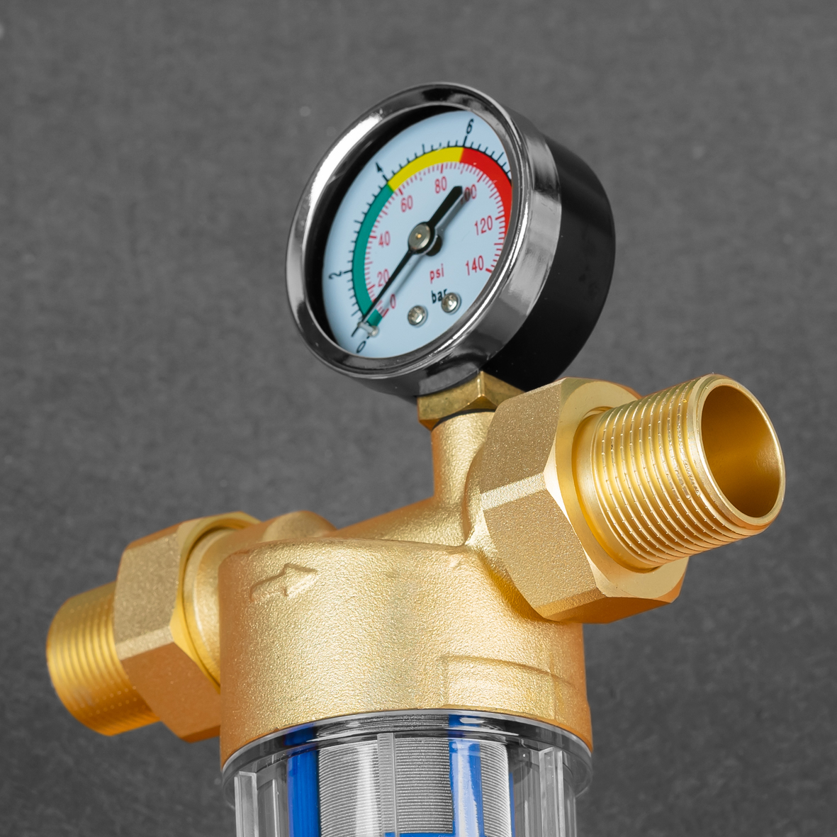 Lọc nước đầu nguồn – lọc nước sinh hoạt có đồng hồ áp – Hàng chính hãng
