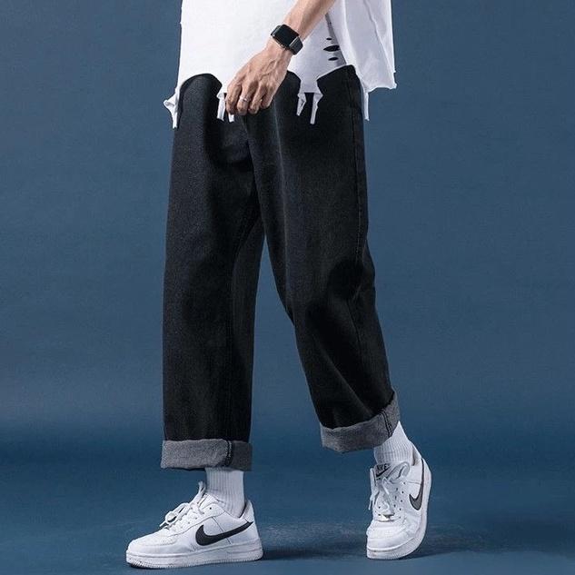 Quần jean baggy, jeans bò nam ống suông ống rộng SR01 Style Hàn Quốc 2021