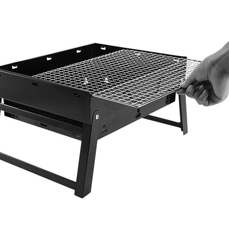 BẾP NƯỚNG THAN HOA KÈM VỈ NƯỚNG HÌNH CHỮ NHẬT