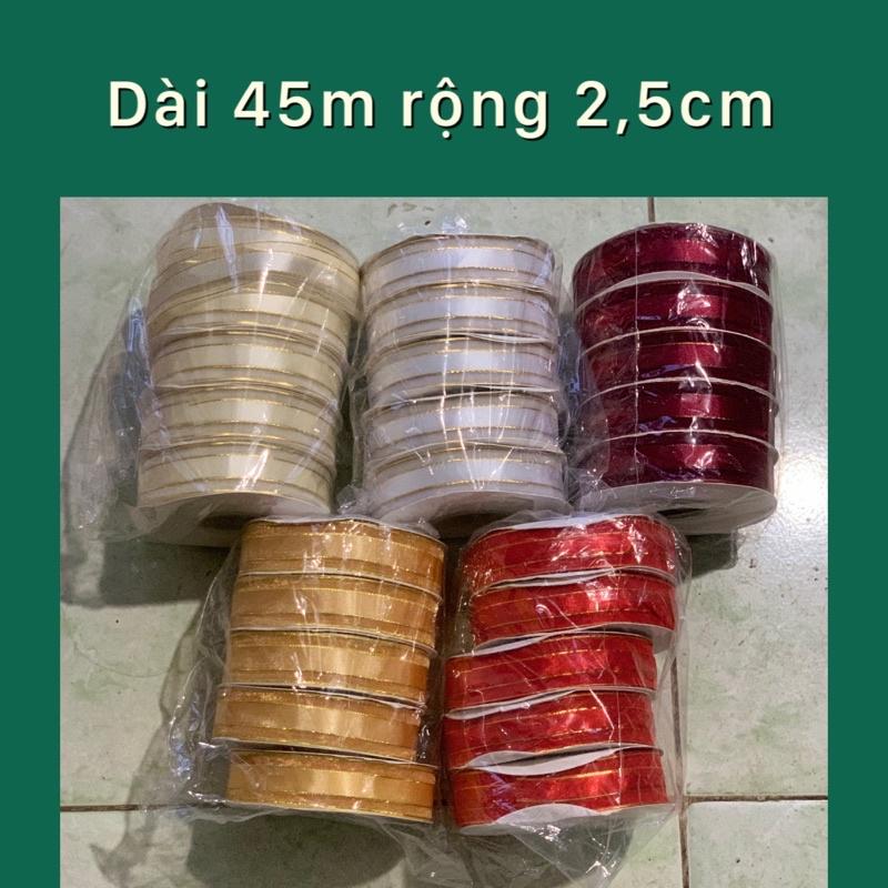 45m ruy băng viền voan sọc gold