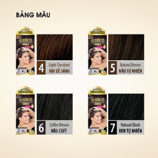 Nhuộm phủ bạc dược thảo DẠNG GỘI Hương Hoa quả AMI SEVEN SPEEDY PERMANENT HAIR COLOR SHAMPOO TYPE (60g + 60g) Hàn Quốc