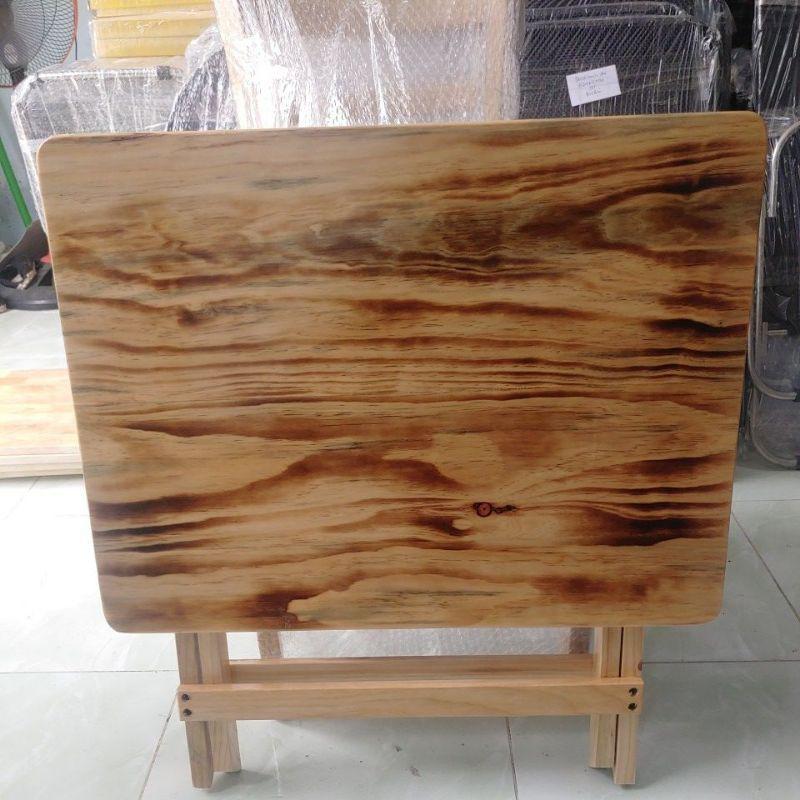Bàn Xếp Gỗ Cao Su Chữ Nhật 40x60x52