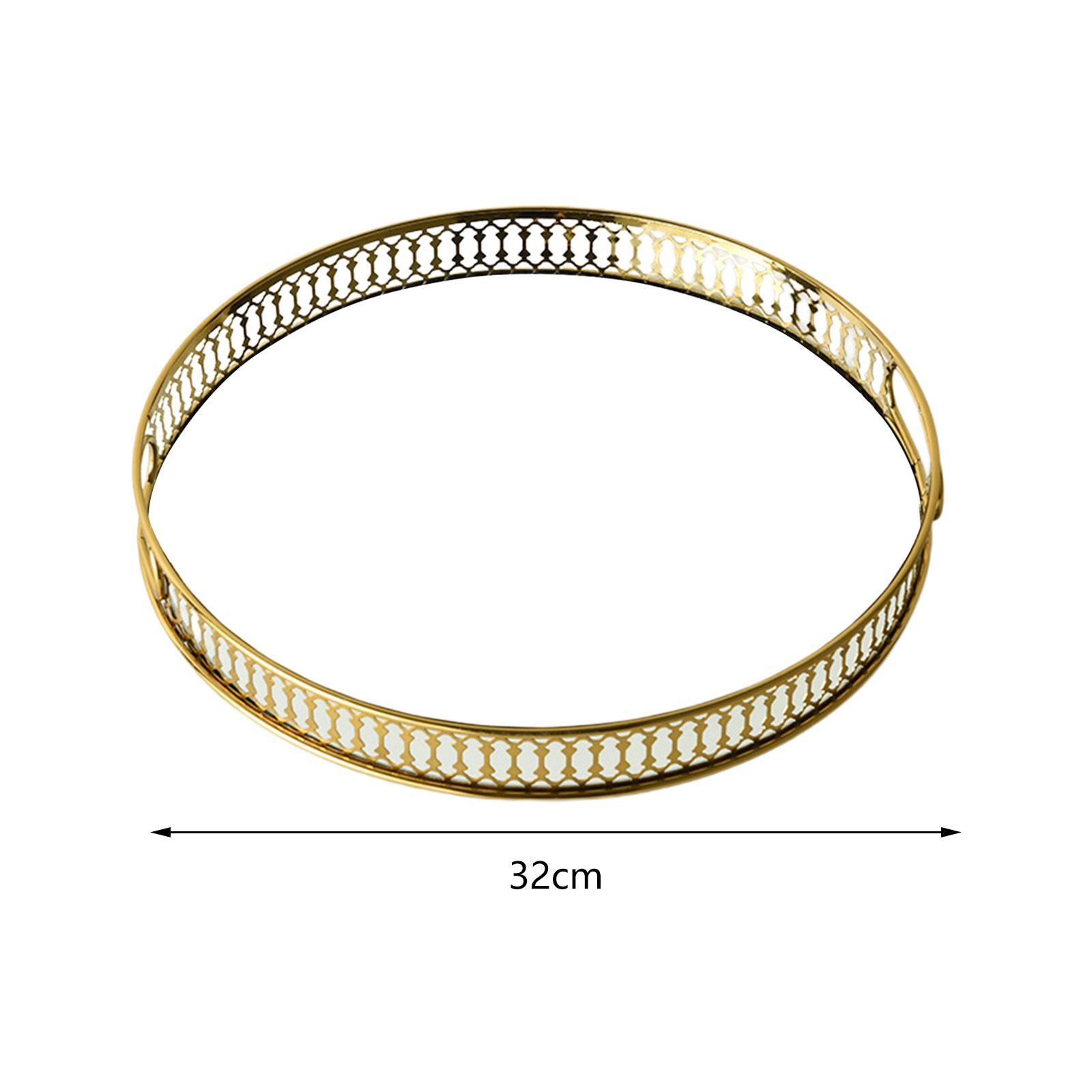 Decorative Mirror Tray Vanity Tray Fruit Tray Jewelry Trinket Tray Dresser Organizer Tray Serving Tray Mirrored Tray for Wedding Countertop