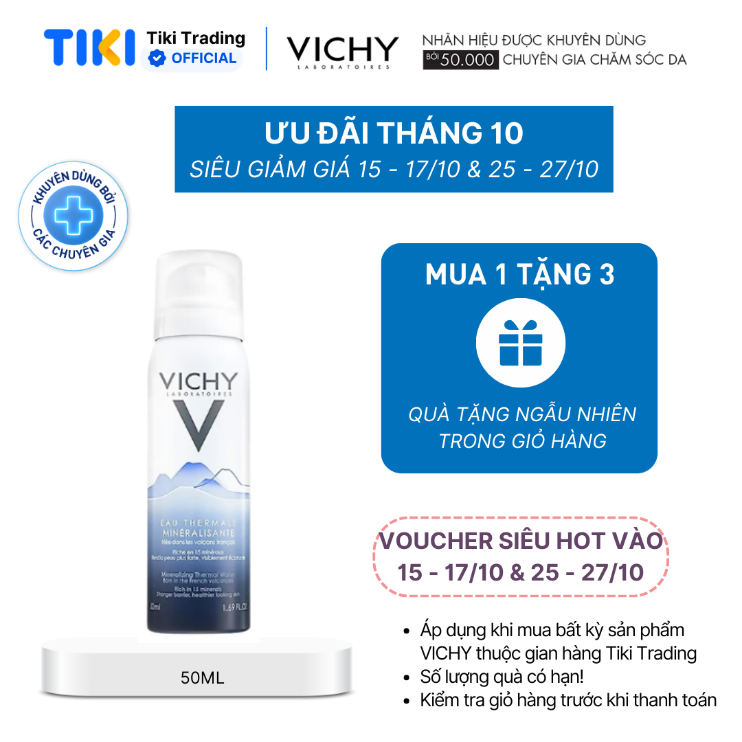 Nước khoáng dưỡng da Vichy Mineralizing Thermal Water