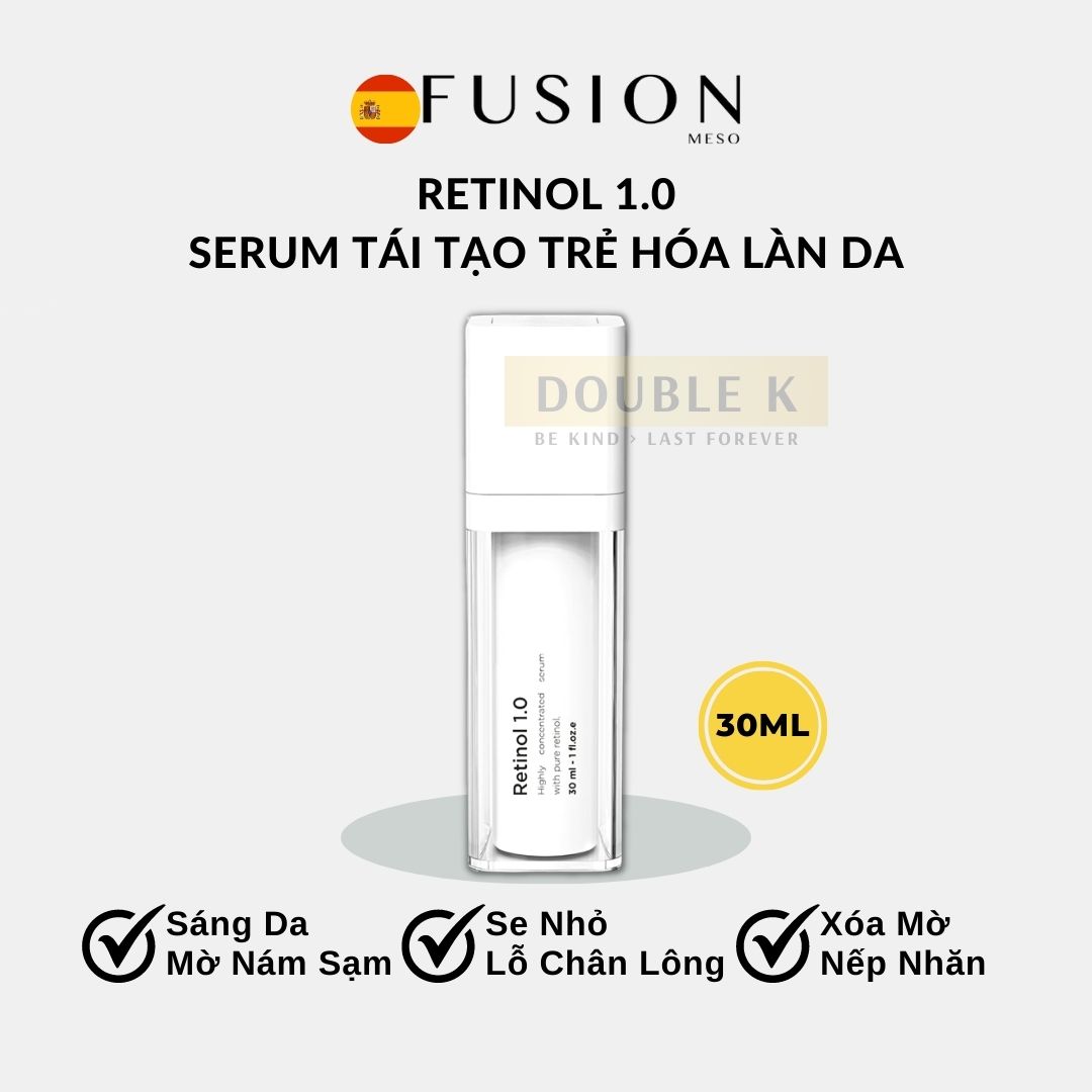 Hình ảnh Fusion Retinol 1.0 - Tinh Chất Chống Lão Hóa, Săn Chắc, Mịn Màng Làn Da, Làm Mờ Nếp Nhăn - Double K