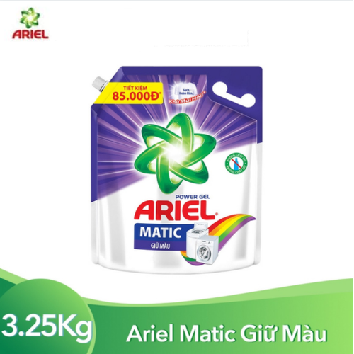 1 Thùng Nước Giặt Ariel Giữ Màu Bền Hương Bền Màu Túi 3.2kg (4 Túi)