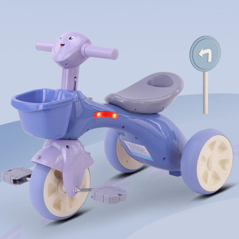 Xe Chòi Chân, Xe Ba Bánh, Bốn Bánh - Mẫu Mới, Hàng Đẹp, Có Đèn, Có Nhạc - 4 Bánh - Màu Tím