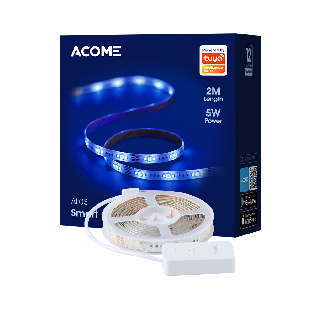 Đèn LED Dây Hiệu Ứng Thông Minh RGB ACOME AL03 16 Triệu Màu Công Suất 5W - Hàng chính hãng