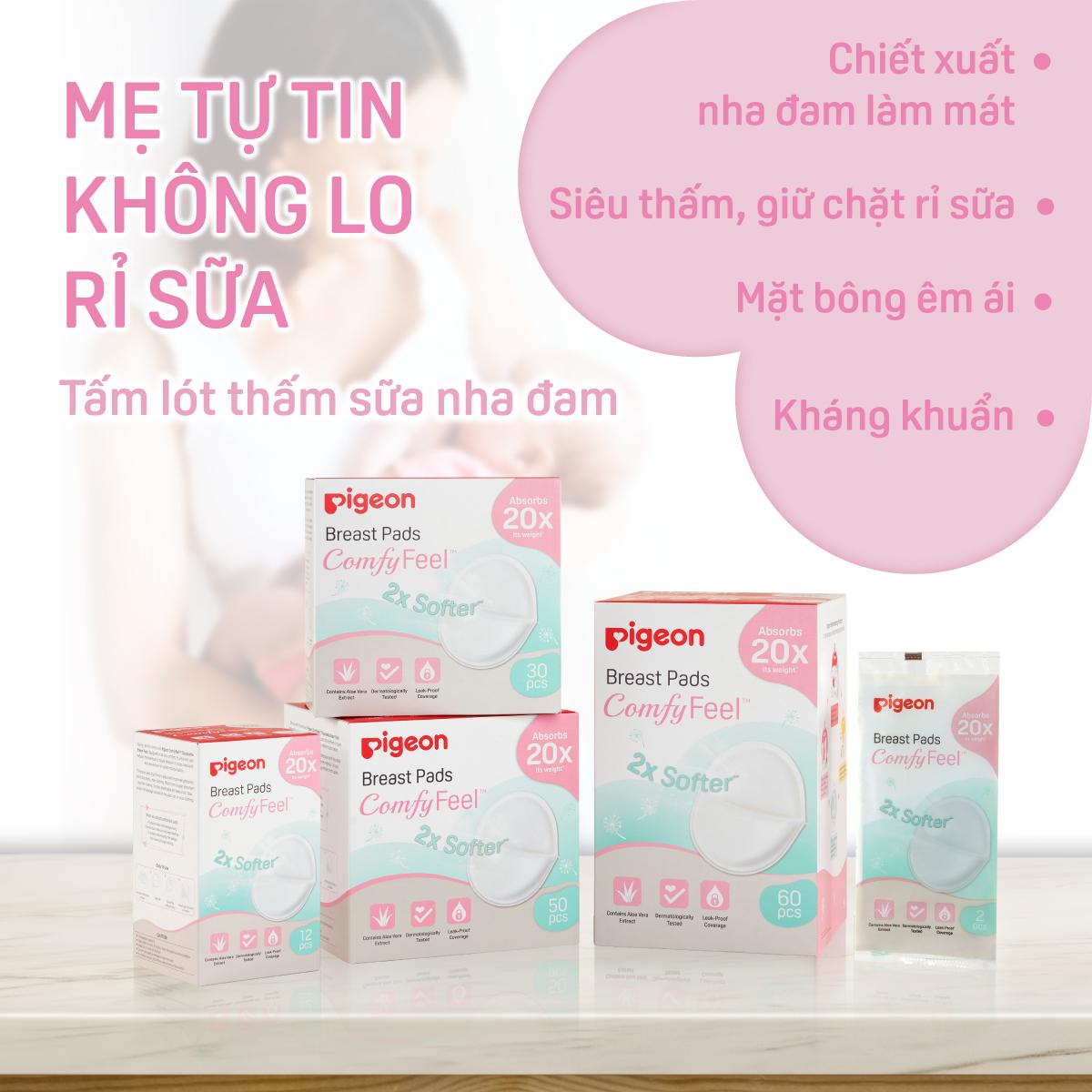 Tấm Lót Thấm Sữa Nha Đam Pigeon 12 miếng/30 miếng/50 miếng