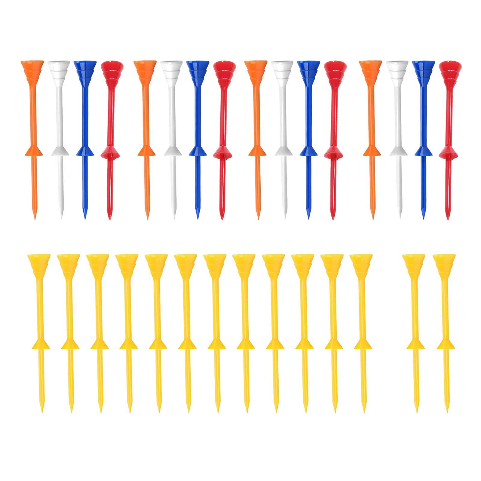30Pcs Golf Tees Reusable Low Resistance Hitting  Ball Holder Beginner