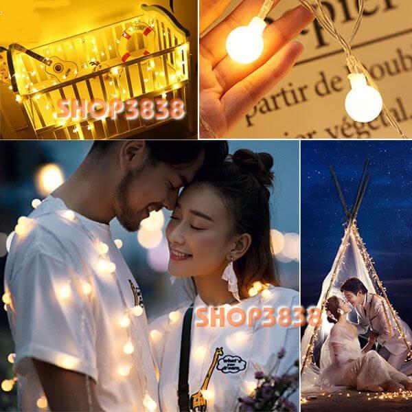 Lựa Nguồn Dây Đèn Led Bi Tròn Dài 6M - 40 Bóng