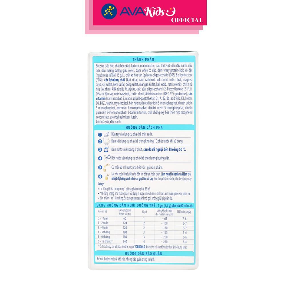 Sữa bột dạng gói YokoGold số 1 208.8g (0 - 12 tháng) - Hàng Chính Hãng