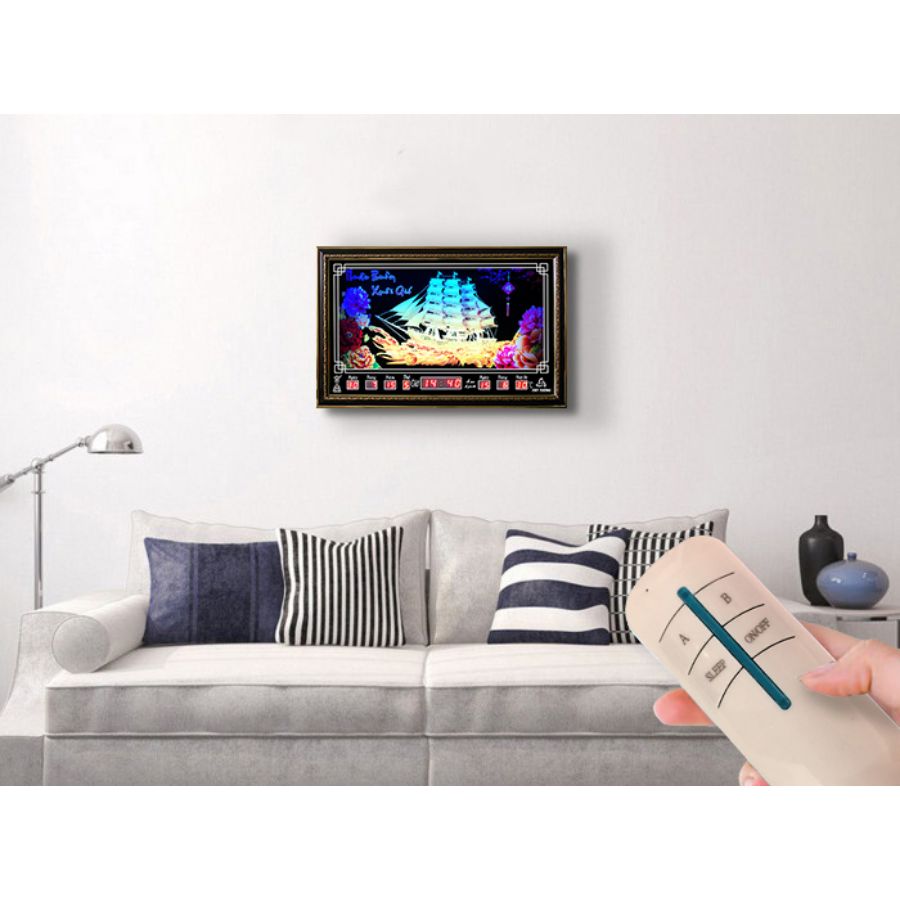 Đồng hồ Lịch Vạn Niên Cát Tường 68406r_Có Remote Đèn