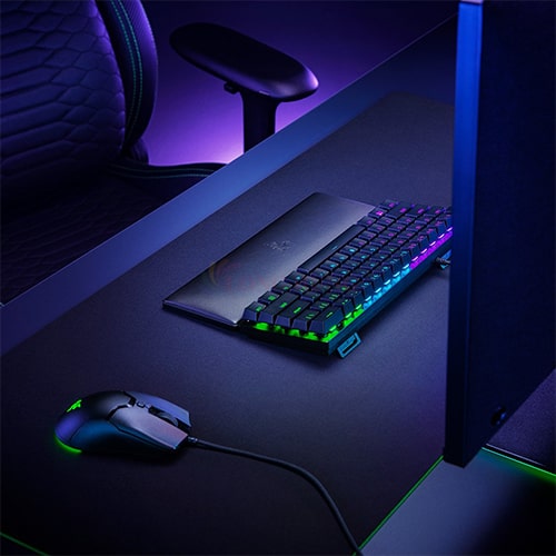 Tấm kê tay bàn phím Razer Ergonomic Wrist Rest for Mini Keyboards RC21-01720100-R3M1 - Hàng chính hãng - Chất liệu êm ái, thiết kế sang trọng, đế cao su chống trượt