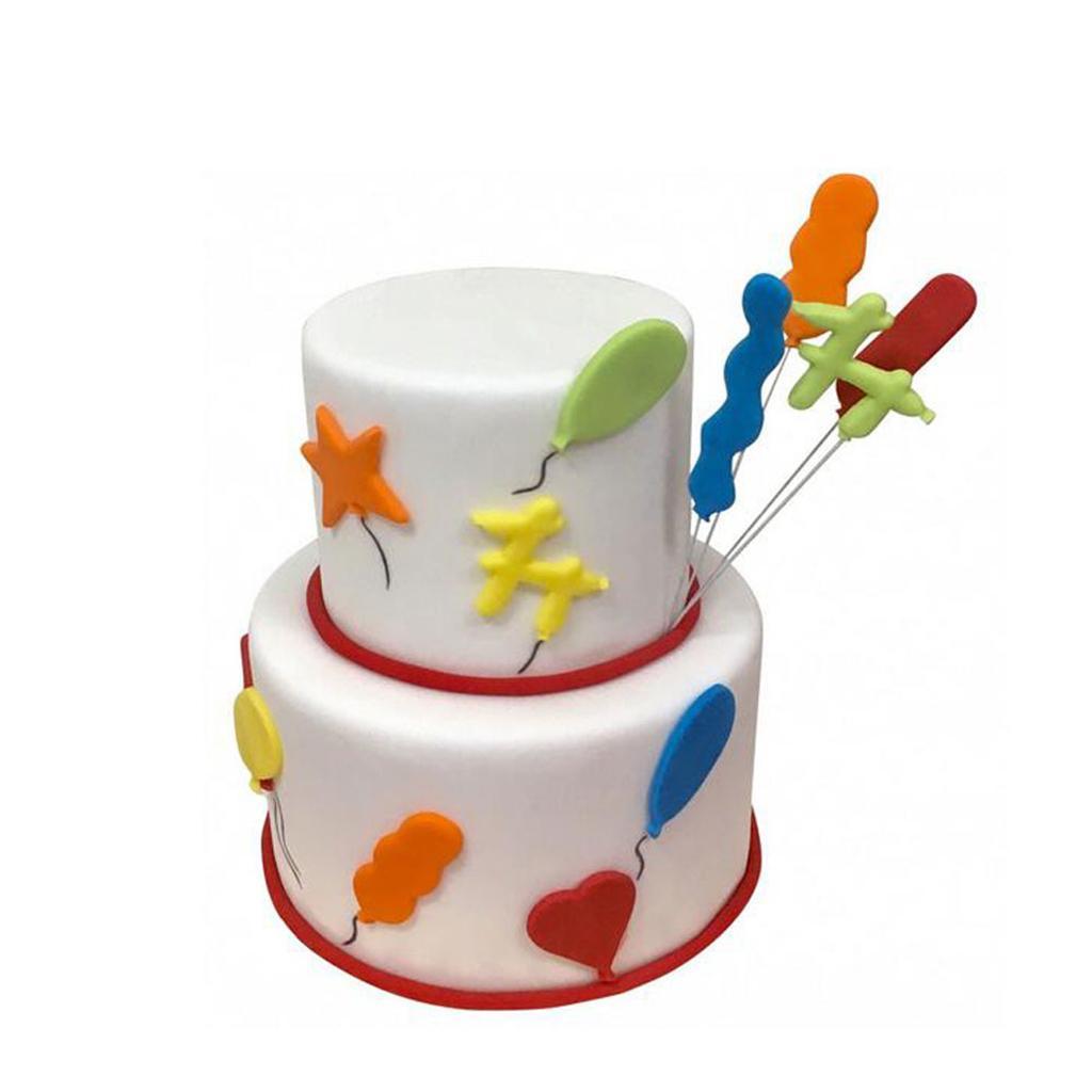 2 Pieces Hollow Plastic Mold Fondant Moulds for Cake Decorating DIY Craft